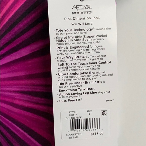 REEBOK Women’s One Piece Swimsuit Size 10 - Picture 7 of 8